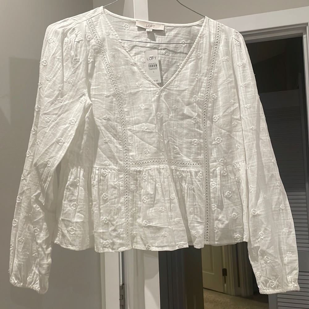 Loft new with tags white blouse